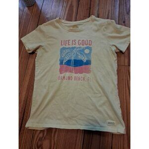 Ormond Beach FL * Life Is Good Yellow Ladies M